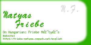 matyas friebe business card